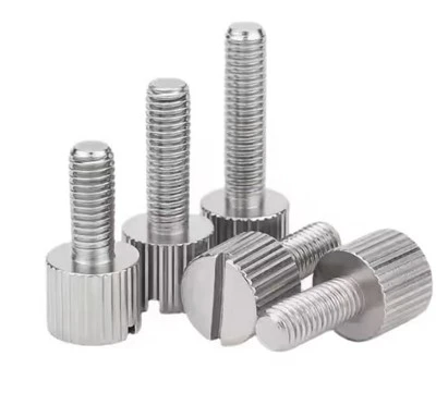 Slotted Knurled Thumb Screws